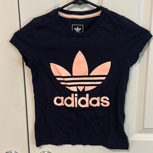 adidas Dark Navy Blue Logo Baby Tee